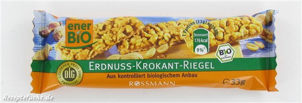 ener Bio Erdnuss-Krokant-Riegel