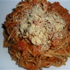 Spaghetti mit Grünkern-Bolognese