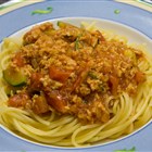 Spaghetti mit Zucchini-Bolognese