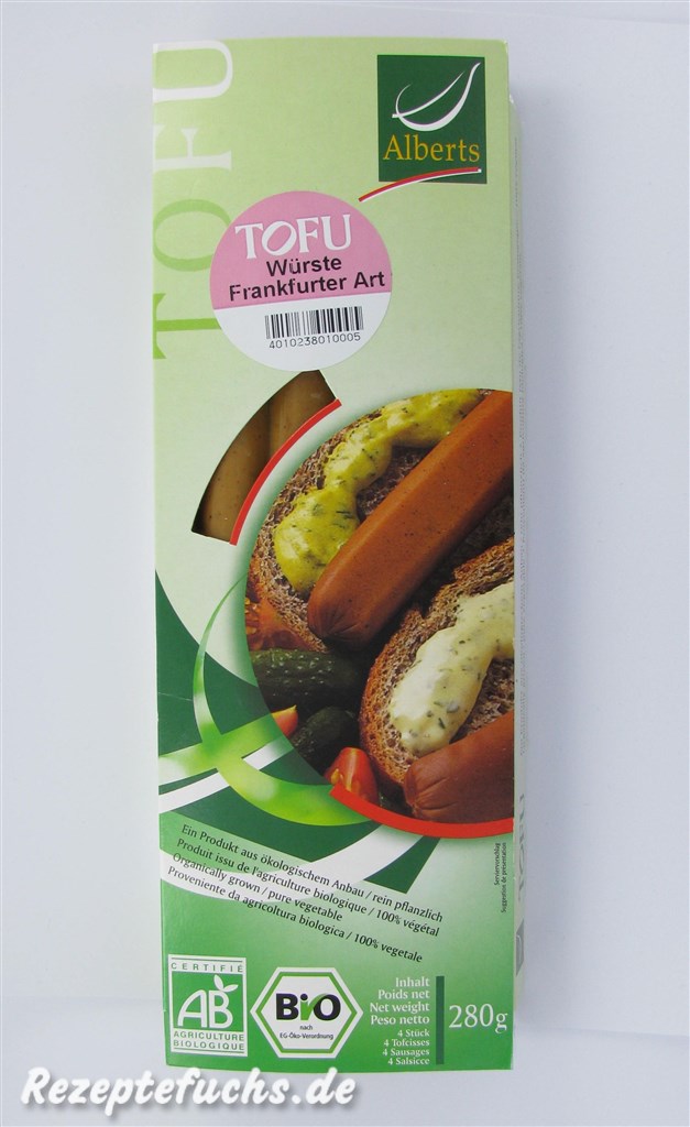Alberts Tofu Würste Frankfurter Art