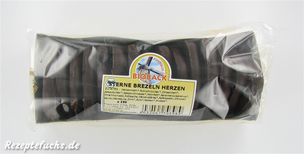 BIOBACK Sterne Brezeln Herzen (Lebkuchen)