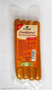 "Frankfurter" aus Seitan und Tofu