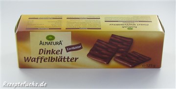 Alnatura Dinkel Waffelblätter Zartbitter