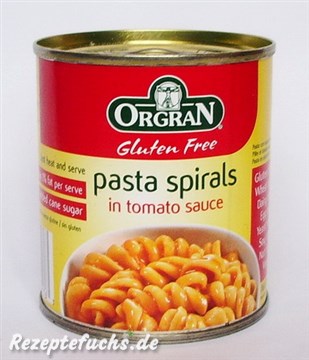 Orgran Pasta Spirals in Tomatensauce