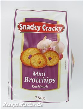 Snacky Cracky Mini Brotchips Knoblauch (Lidl)