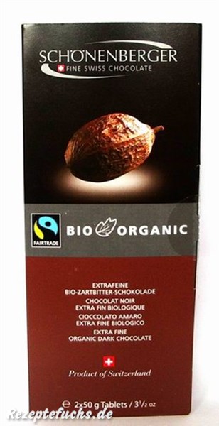 Chocolat Schönenberger Extrafeine Bio-Zartbitter-Schokolade