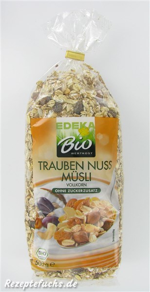 Edeka Bio Wertkost Trauben Nuss Müsli Vollkorn