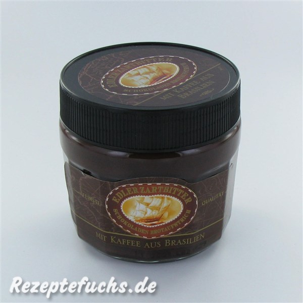 Edler Zartbitter Schokoladen Brotaufstrich mit Kaffee