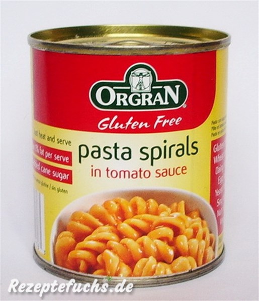 Orgran Pasta Spirals in Tomatensauce