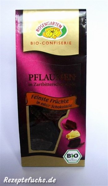 ROSENGARTEN Pflaumen in Zartbitterschokolade