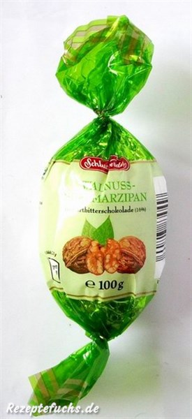 Schluckwerder Walnuss-Edelmarzipan in Zartbitterschokolade 16%
