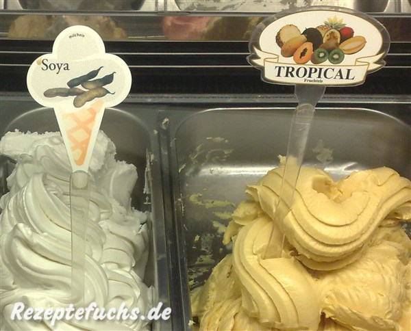 Soja-Eis in der Eisdiele