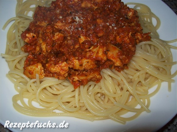 Spaghetti mit Tofu-Bolognese