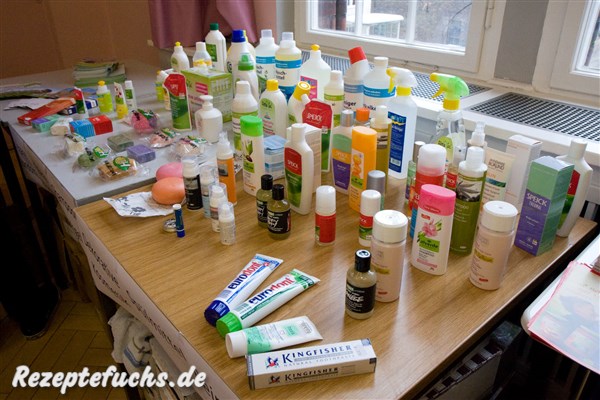 Vegane Kosmetik und Reinigungsprodukte