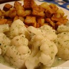 Bratkartoffelwürfel mit Tofu und Blumenkohl