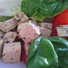 Eingelegter Tofu mit Salat