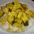 Tofu-Zucchini-Curry mit Reis
