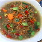scharfe bunte Linsensuppe