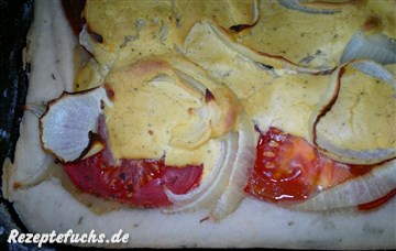 Nahaufnahme - beachtet die Kräuter im Teig :)