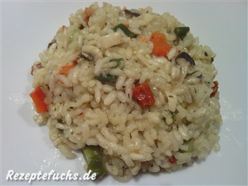 Pilzrisotto mit Gemüse