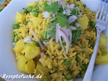 Würziger Kartoffel-Reis-Pilaw